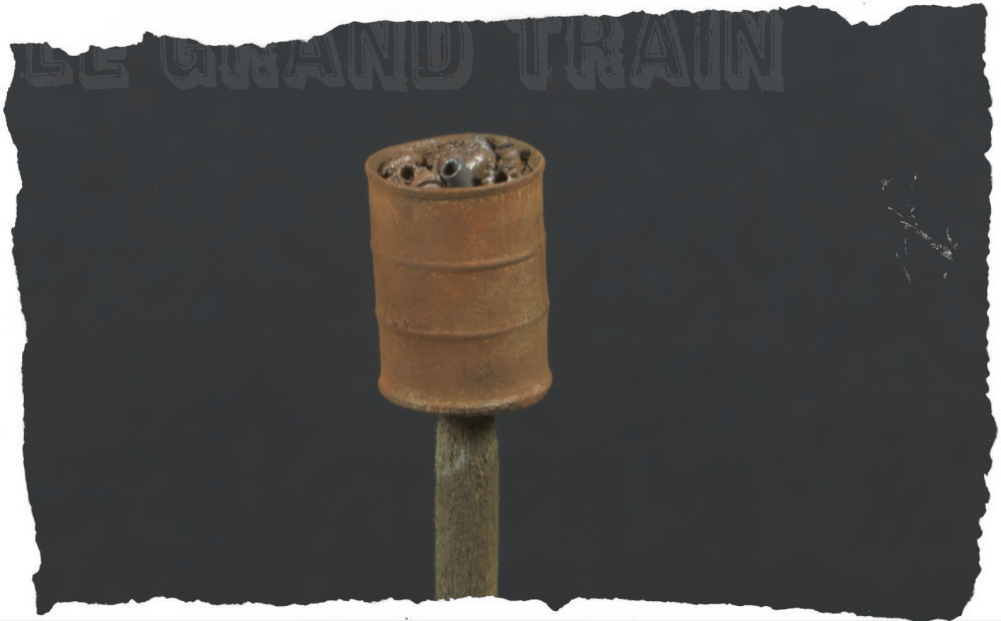 Pintando e envelhecendo castings - Tambor de 100 litros aberto com sucata